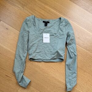 Forever 21 Light Green Crop Top